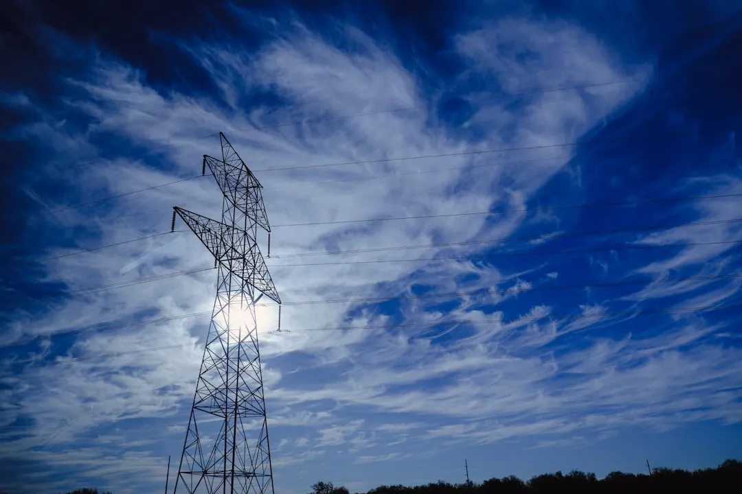a power line tower